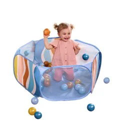 B. toys Mini Playspace Ball Pit with 42 Crush-proof Balls - Portable Ball Pit, Indoor Active Play