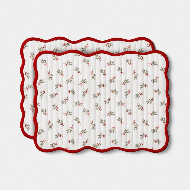 slide 1 of 5, 2pk Quilted Placemats - Threshold™, 2 ct