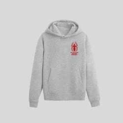 Men's Spider-Man "With Great Power" Hooded Pullover Sweatshirt - Heathered Gray L