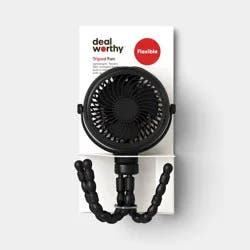 Tripod Flexible Portable Fan Black - Dealworthy™