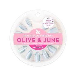 Olive & June Press-On Fake Nails - BP Velvet Illusion French - 42ct