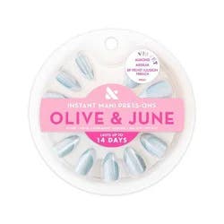 Olive & June Press-On Fake Nails - BP Velvet Illusion French - 42ct