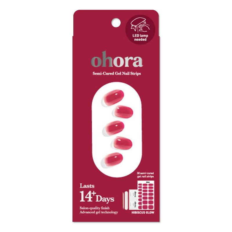 slide 1 of 5, Ohora Gel Nail Art Design Line - Hibiscus Glow - 30ct, 30 ct
