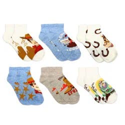 Disney Boys' 6pk Toy Story Ankle Socks - Multicolor XS/S