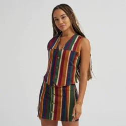 Wrangler Women's Western Bold Striped Vest - Multi M