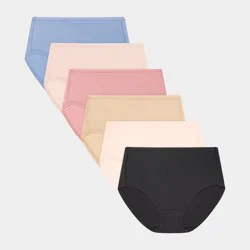 Hanes Women's 6pk Comfort Flex Fit Modern Briefs - Assorted Color L