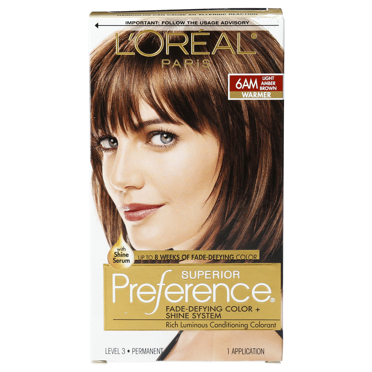 slide 1 of 1, L'Oréal Superior Preference Fade-Defying Color + Shine System - 6AM Light Amber Brown, 1 ct