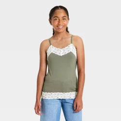 Girls' Lace Cami - art class™ Green S