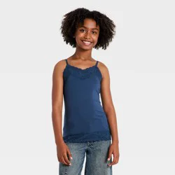 Girls' Lace Cami - art class™ Blue M
