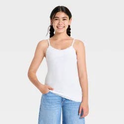 Girls' Lace Cami Top - art class™ Heather Gray S