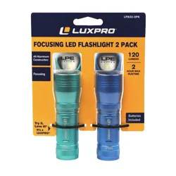 LUXPRO 2pk Focusing LED Flashlight