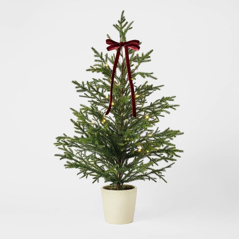 slide 1 of 6, Threshold designed w/Studio McGee 30" Lit Norfolk Pine Christmas Tree - Threshold™ designed with Studio McGee, 30 in