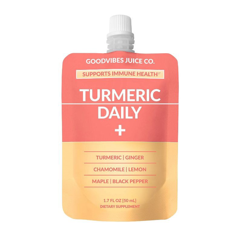slide 1 of 2, goodvibes juice co. Turmeric Daily Drink - 1.7 fl oz, 1.7 fl oz