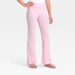 Girls' Foldover Knit Flare - art class™ Pink S