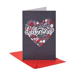 American Greetings Valentine's Day Card Floral Heart