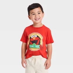 Toddler Boys' Sesame Street Elmo Short Sleeve T-Shirt - Red 3T