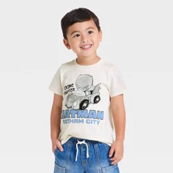 Toddler Boys' Batman Gotham City Crime Fighter Short Sleeve T-Shirt - Off-White 5T