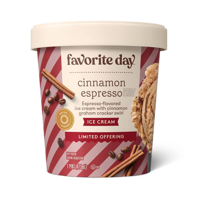 slide 1 of 3, Cinnamon Espresso Ice Cream - 16 fl oz - Favorite Day™, 16 fl oz