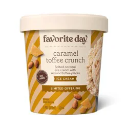 Caramel Toffee Crunch Ice Cream - 16 fl oz - Favorite Day™