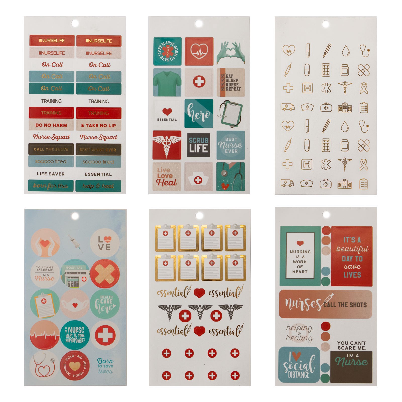 slide 2 of 7, Nurse Stickers By Recollections, 10.1cm x 17.7cm