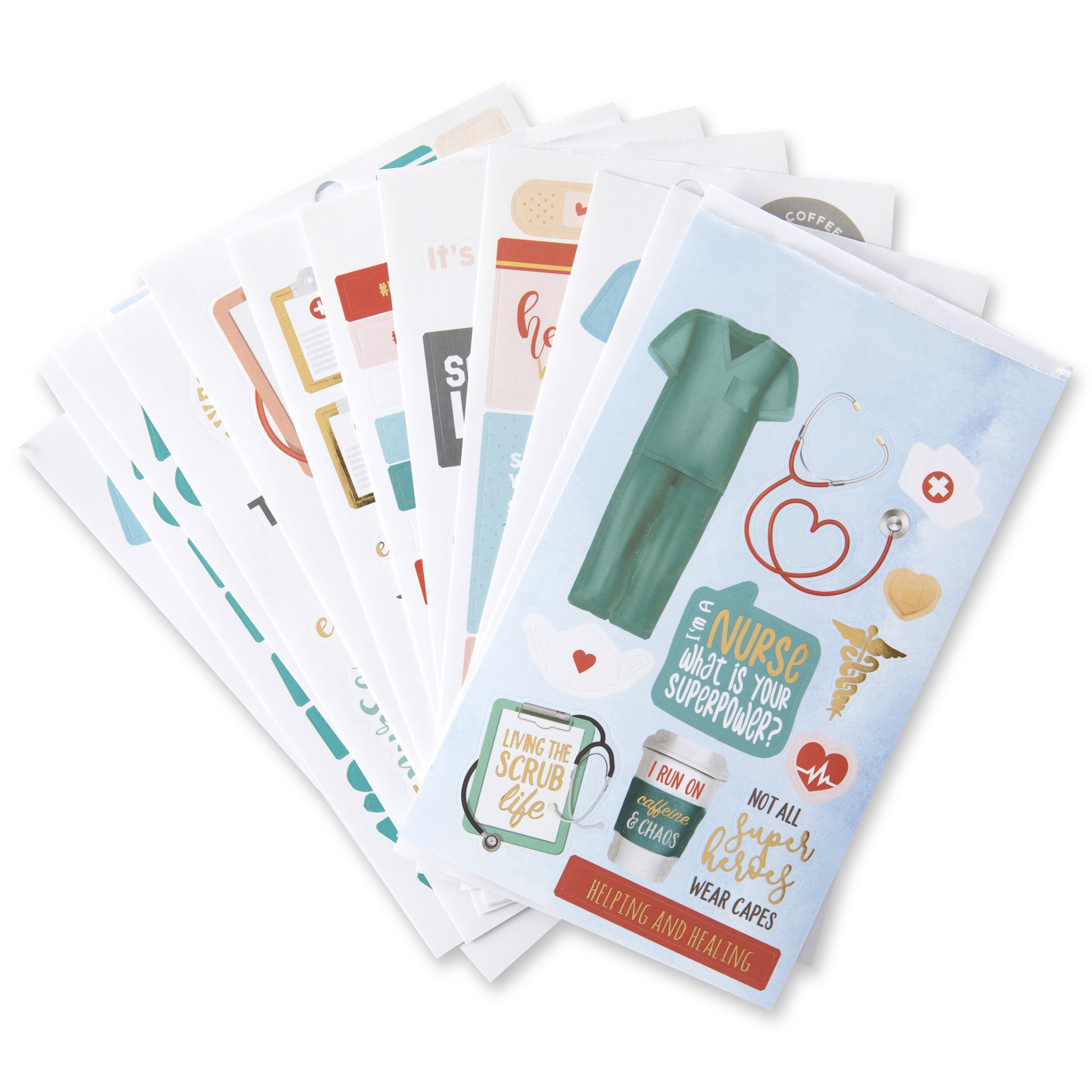 slide 4 of 7, Nurse Stickers By Recollections, 10.1cm x 17.7cm