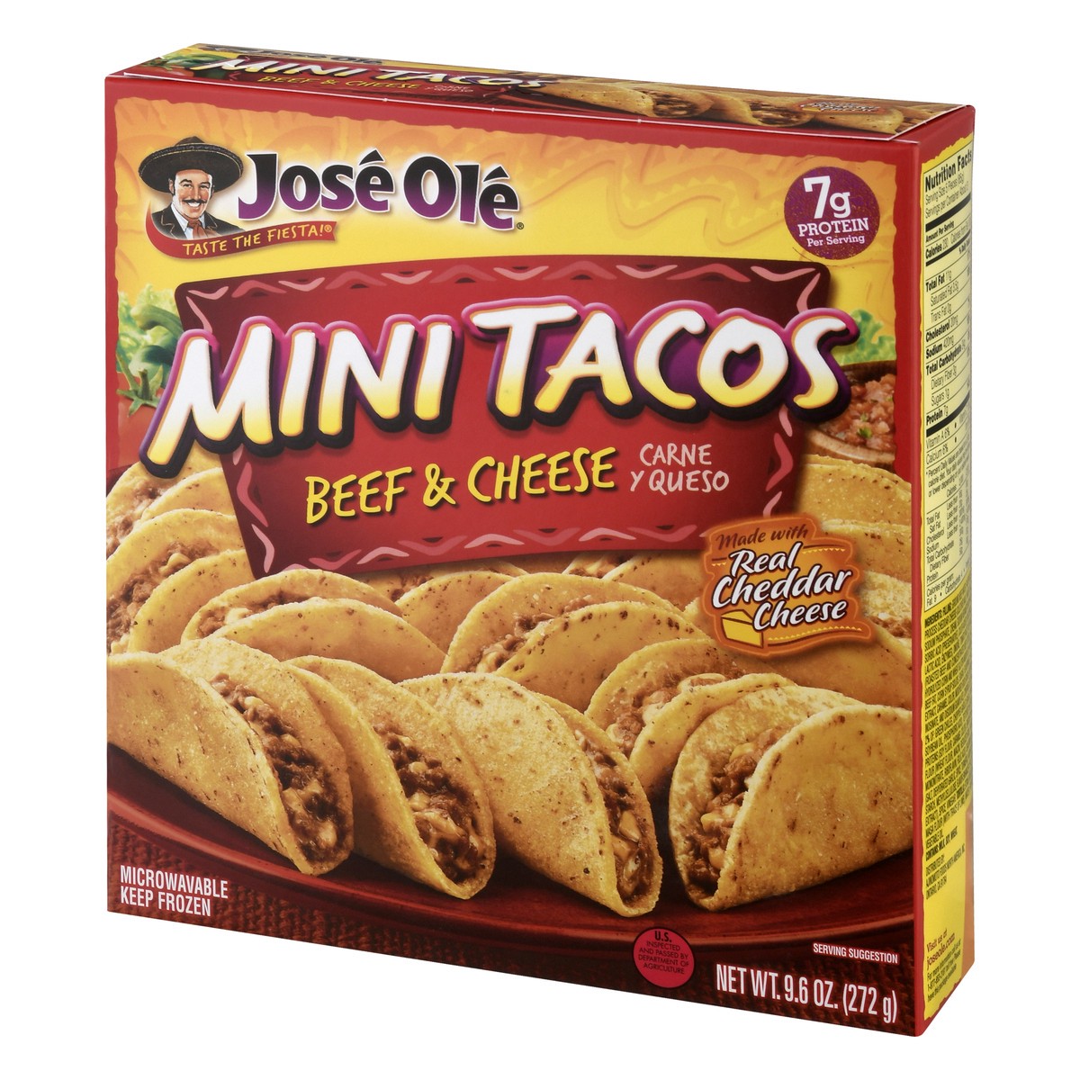 slide 10 of 14, José Olé Jose Ole Beef & Cheese Mini Taco, 9.6 oz