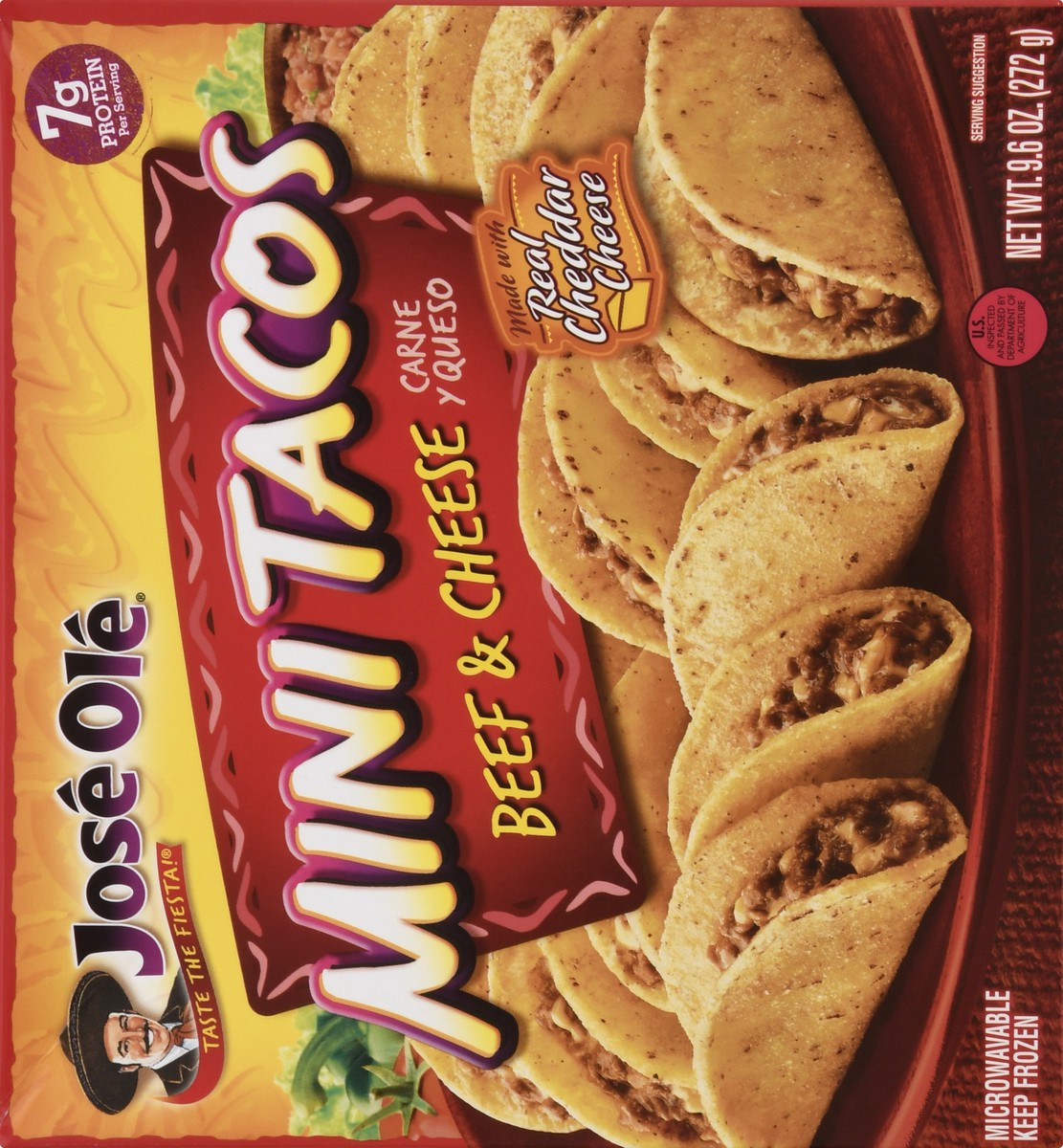 slide 2 of 14, José Olé Jose Ole Beef & Cheese Mini Taco, 9.6 oz