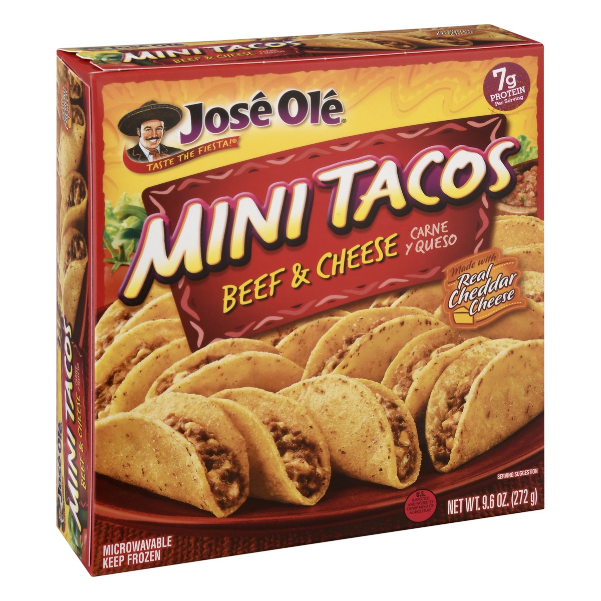 slide 3 of 14, José Olé Jose Ole Beef & Cheese Mini Taco, 9.6 oz