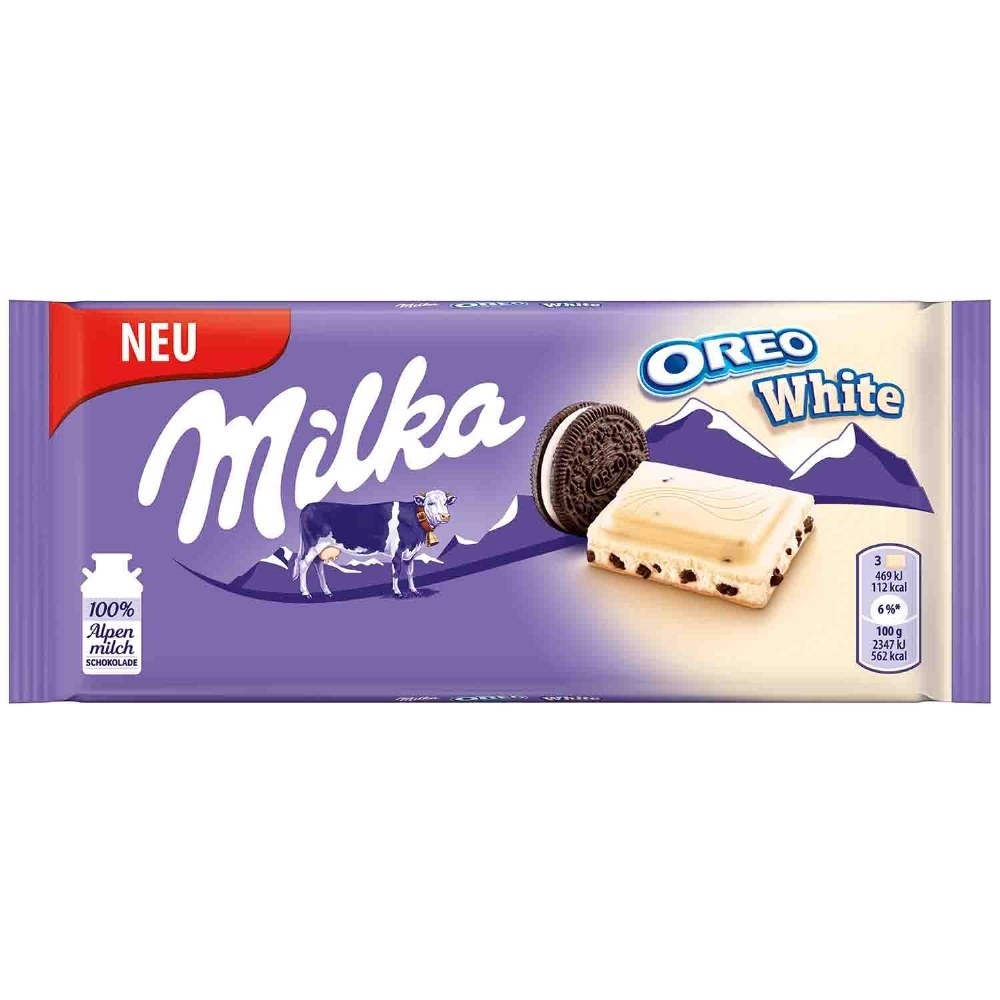 slide 1 of 1, Milka Oreo White, 3.5 oz