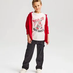 Boys' Short Sleeve 100% Cotton Hot Sauce Classic Fit Graphic T-Shirt - Cat & Jack™ Cream S