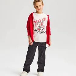 Boys' Short Sleeve 100% Cotton Hot Sauce Classic Fit Graphic T-Shirt - Cat & Jack™ Cream L