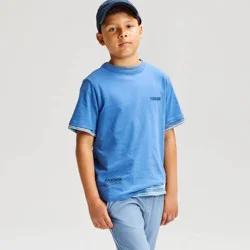 Boys' Short Sleeve 100% Cotton 'stay Fearless' Classic Fit Graphic T-Shirt- Cat & Jack™ Blue S