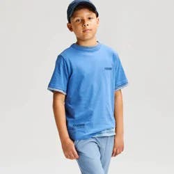 Boys' Short Sleeve 100% Cotton 'stay Fearless' Classic Fit Graphic T-Shirt- Cat & Jack™ Blue S