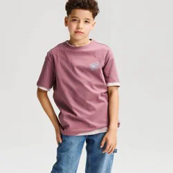 Boys' Short Sleeve 100% Cotton Cassette Classic Fit Graphic T-Shirt - Cat & Jack™ Mauve M