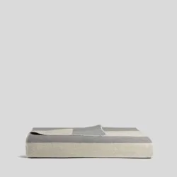 Queen/King Border Stripe Cotton Bed Blanket Heathered Gray - Parachute for Target