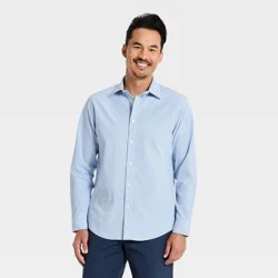 Men's Long Sleeve Comfort Dress Shirt - Goodfellow & Co™ Light Blue S