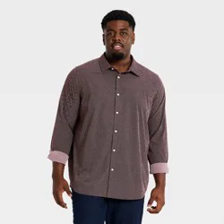 Men's Long Sleeve Comfort Dress Shirt - Goodfellow & Co™ Maroon XXL