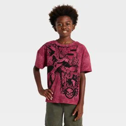 Boys' Spider-Man Short Sleeve Oversized Graphic T-Shirt - Red M