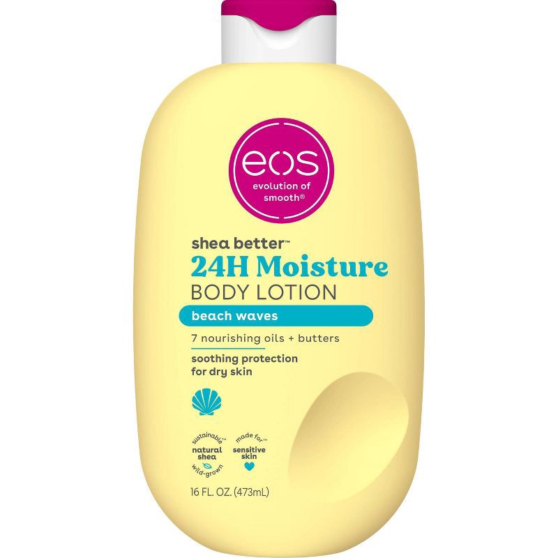 slide 1 of 9, eos Shea Better 24H Moisture Body Lotion - Beach Waves - 16 fl oz, 16 fl oz