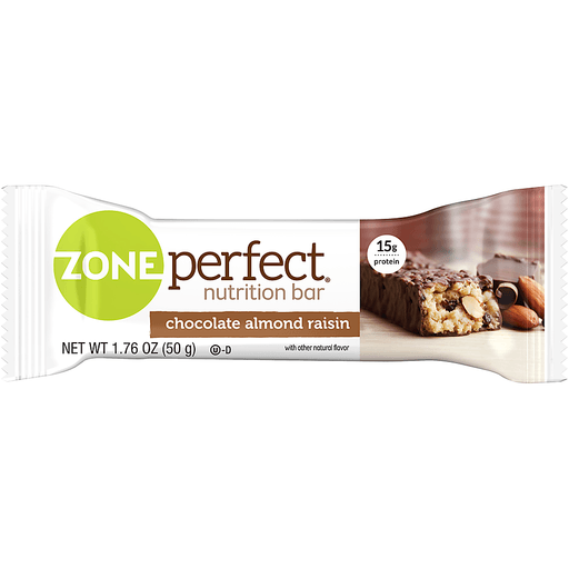 slide 1 of 4, Zone Perfect Chocolate Almond Raisin Nutrition Bar, 1.76 oz