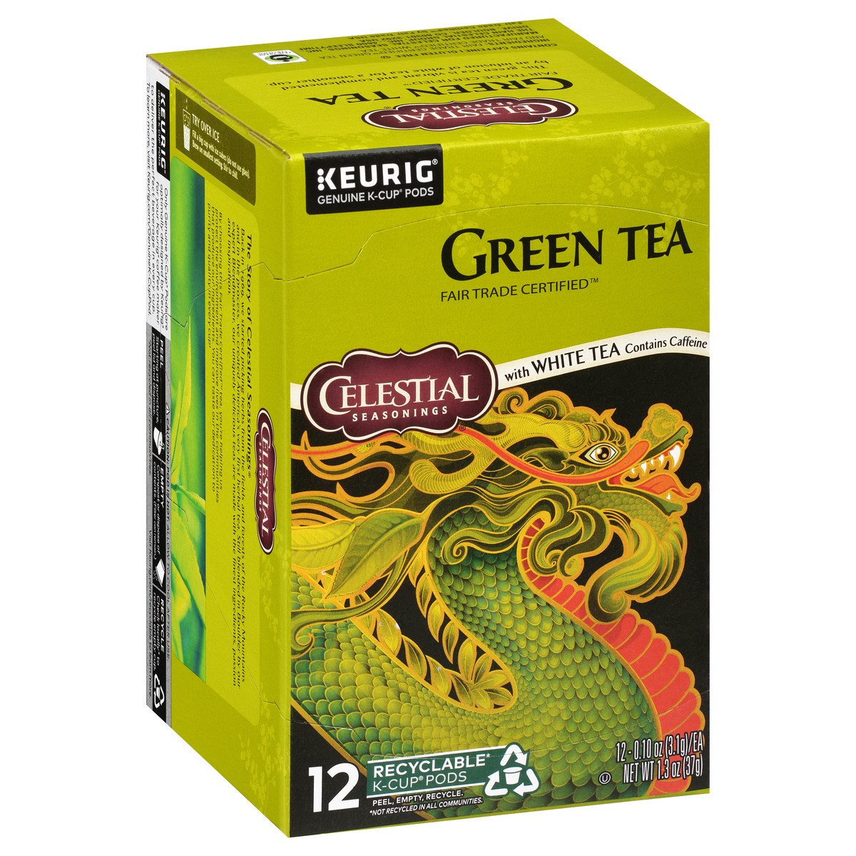 slide 2 of 9, Celestial Seasonings Green Tea, K-Cup Pods - 0.1 oz, 12 ct