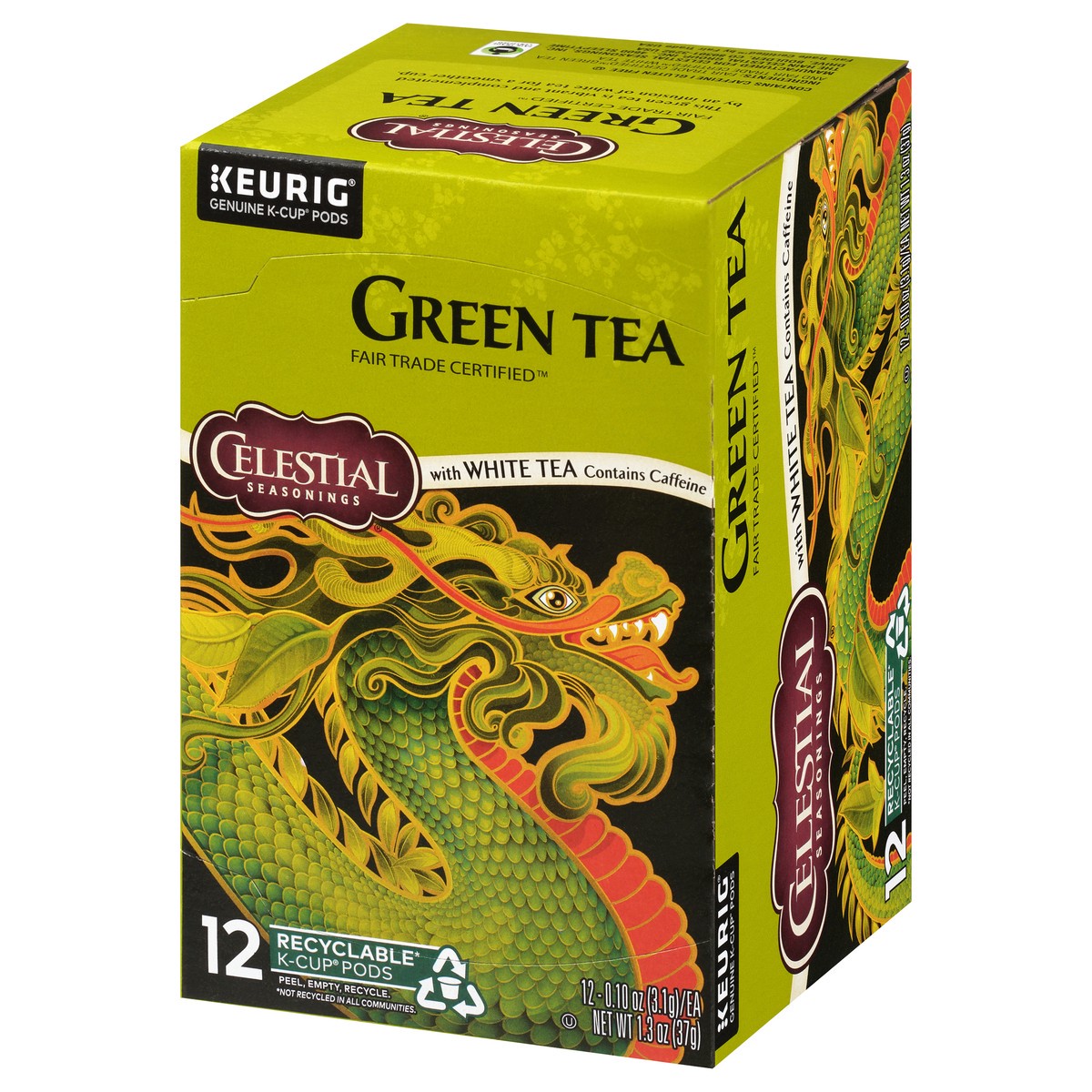 slide 7 of 9, Celestial Seasonings Green Tea, K-Cup Pods - 0.1 oz, 12 ct