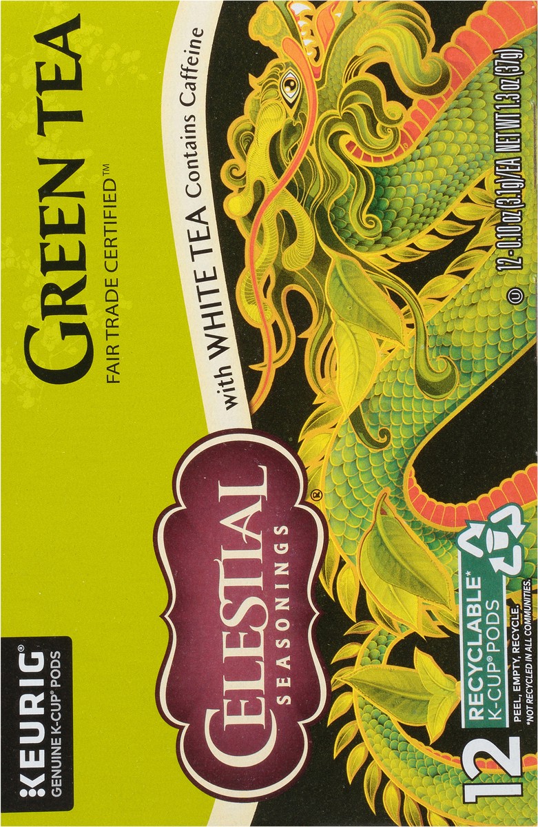 slide 4 of 9, Celestial Seasonings Green Tea, K-Cup Pods - 0.1 oz, 12 ct