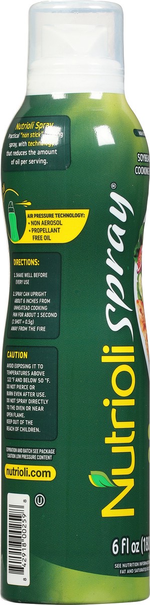 slide 10 of 13, Nutrioli Soybean Oil Cooking Spray 1 6 fl oz, 6 fl oz