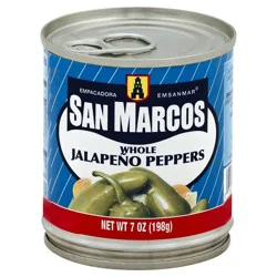 San Marcos Whole Jalapeno Peppers 7 oz