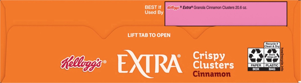 slide 9 of 14, Extra Kellogg's Extra Granola Cereal, Fiber Cereal, Family Breakfast, Cinnamon, 20.6oz Box, 1 Box, 20.6 oz