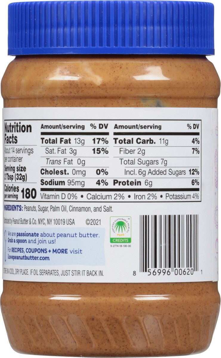 slide 9 of 9, Peanut Butter & Co. Cinnamon Swirl Peanut Butter Spread - 16 oz, 16 oz