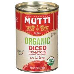 Mutti Organic Diced Tomatoes 14 oz