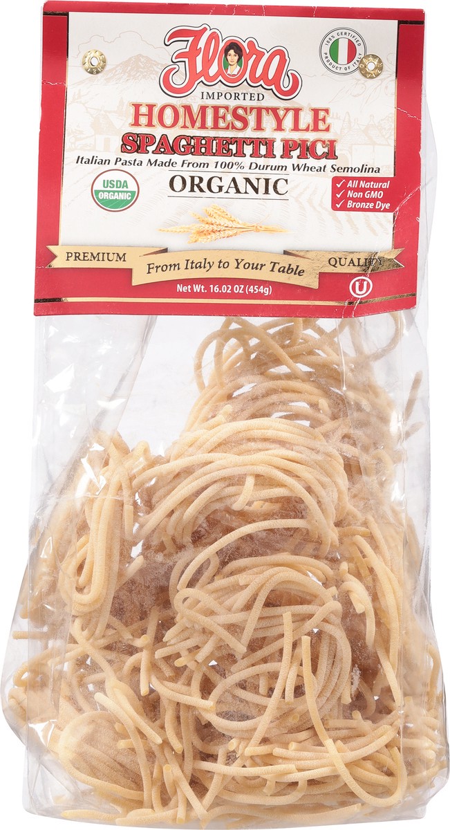 slide 8 of 9, Flora Organic Homestyle Spaghetti Pici 16.02 oz, 16 oz