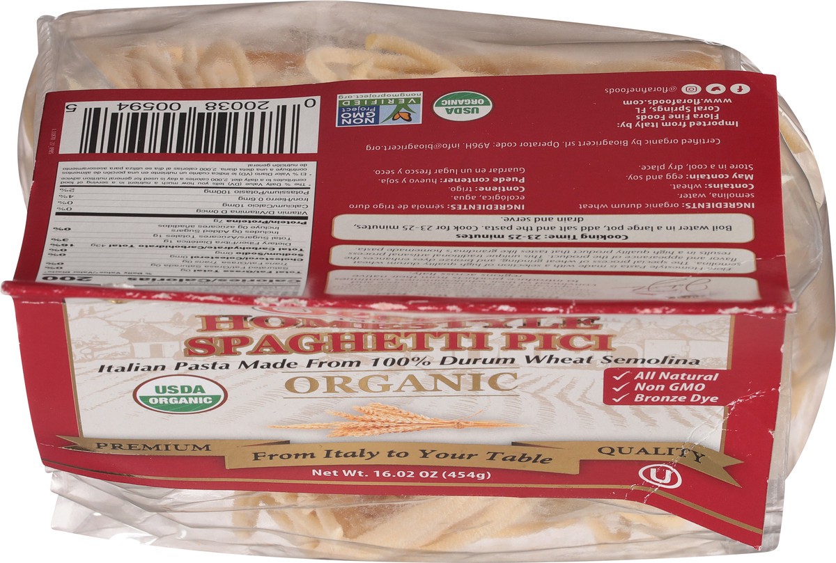 slide 2 of 9, Flora Organic Homestyle Spaghetti Pici 16.02 oz, 16 oz